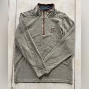 Ducks Unlimited Men's Olive/Grey Quarter-Zip Sweater Size Medium